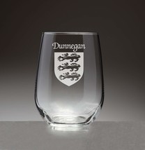 Dunnegan Irish Coat of Arms Stemless Wine Glasses (Sand Etched) - £55.51 GBP