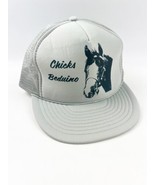 NEW Vintage Chicks Beduino Horse Racing Gray Nissin Snapback Hat Cap - $29.99