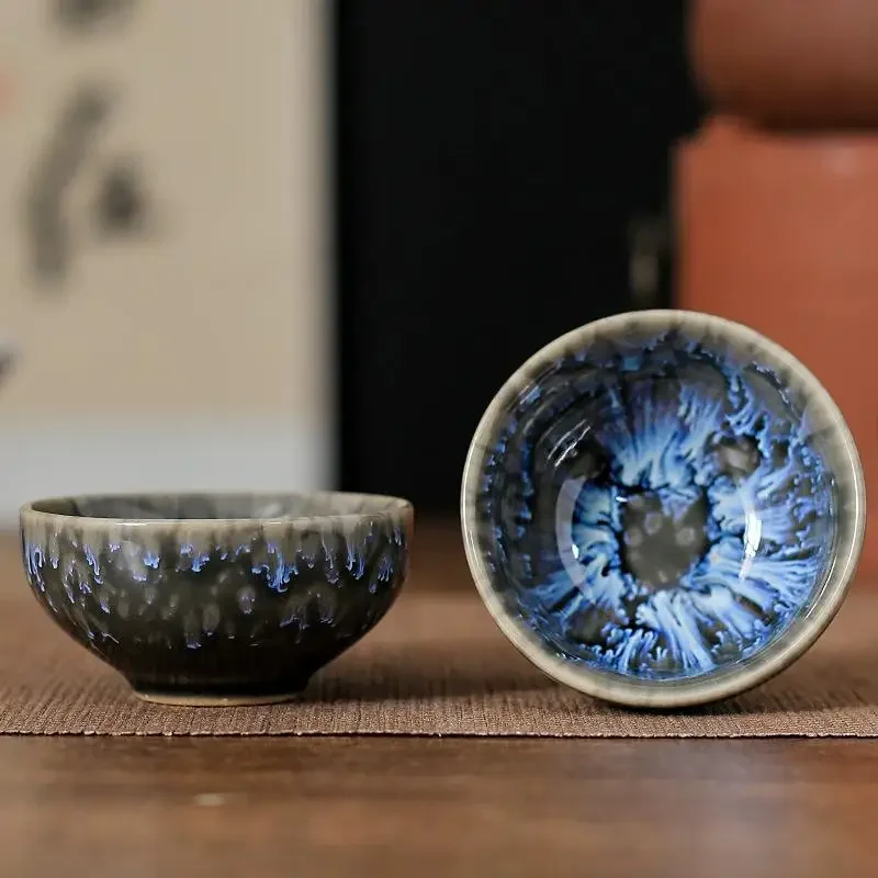 45ml Vintage Ceramic Cup Kiln Change Teacup Master Cup Diameter: 45ml St... - $1.00