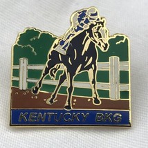 BKG Kentucky Vintage Pin Gold Tone Enamel Horse Racing - £9.51 GBP