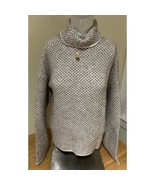 Christian Siriano Tan and cream Sweater neutral color cowl neck cozy war... - $15.16