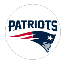 4&quot; new england patriots circle bumper sticker decal usa made - $26.99