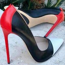 Mix Women Pump Shoe Ladies High Heels Pointy Toe Slip On Stilettos Heel ... - £148.66 GBP