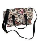 Bueno Butterfly Floral Satchel Handbag with Crossbody Strap | Pink Black Gold | - $27.00