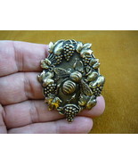 (b-bee-112) Bee bumble bees insect grapes lover love pin pendant - $372.77 MXN