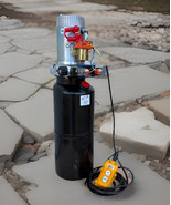 12v Double Acting Hydraulic Pump Dump Trailer Power Unit 2HP 10L Metal R... - $295.03 CAD