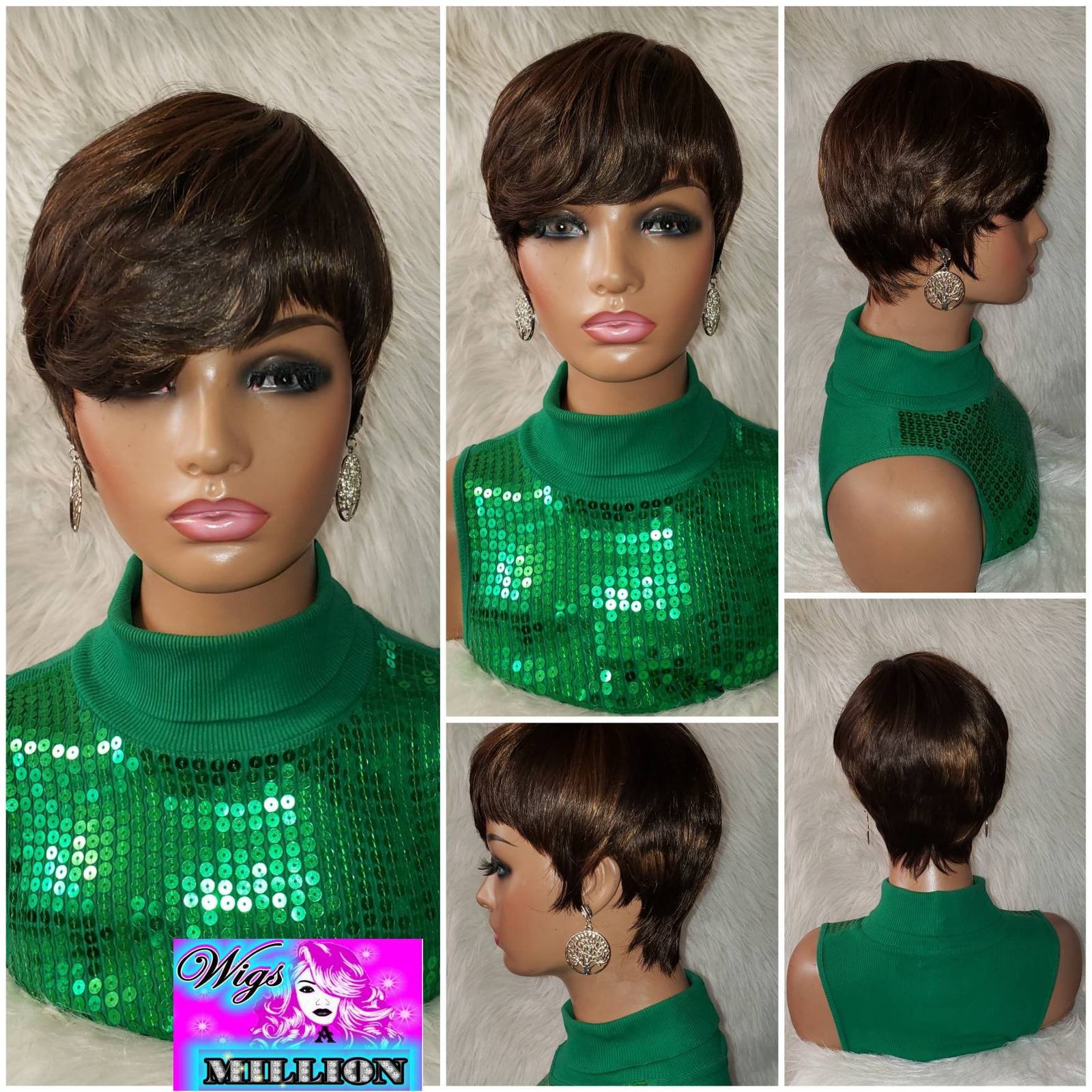 Primary image for Unique'' Short Pixie Cut synthetic Wig #4/27, full cap, Glueless wig Hair loss, 