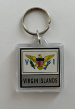 Virgin Island State Flag Key Chain 2 Sided Key Ring - $4.95