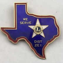 State Of Texas Shaped Lions Club Vintage Pin Line Star - $12.95