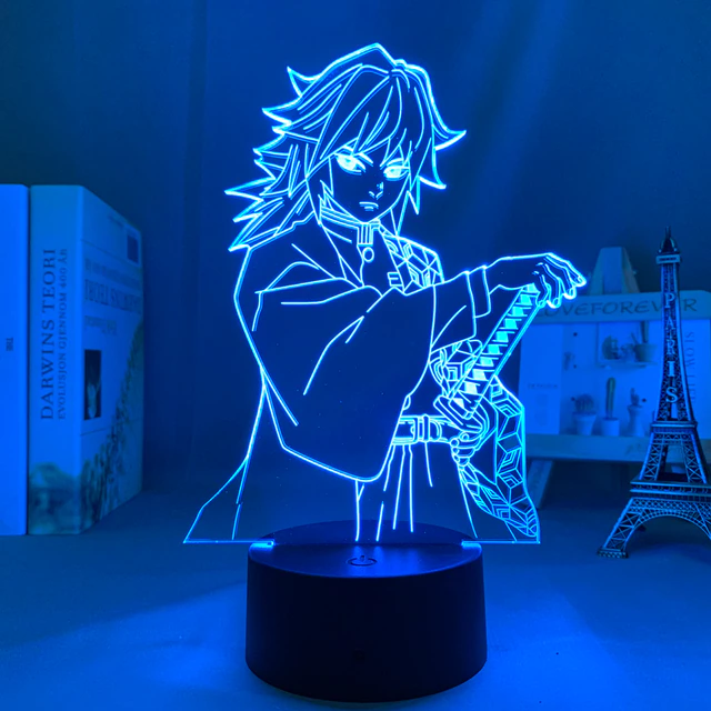 Anime Demon Slayer LED Acrylic Night Light Giyu Tomioka Figure No Yaiba ... - £19.51 GBP