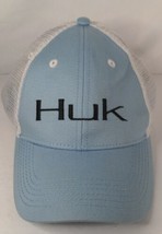HUK Performance Fishing Adjustable Snapback Mesh Hat Cap Blue White  Black OSFM - £13.36 GBP