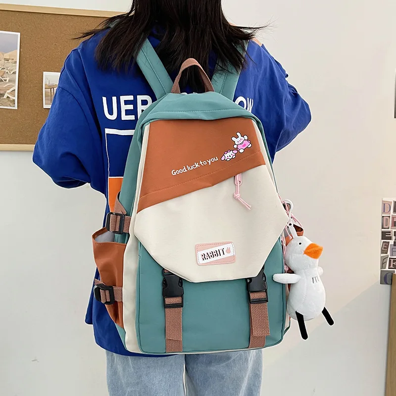 Sporting Korean Style Simple Backpack School Bags for Teenage Girls High School  - £47.81 GBP