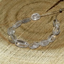 Crystal Quartz Smooth Oval Beads Briolette Natural Loose Gemstone Making... - $6.79