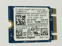 WD PC SN520 M.2 2230 NVMe SDAPTUW-512G-1012 512GB PCle Gen3x2 SSD - £46.54 GBP