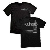 Jack Daniels Large Bottom Logo Tee Shirt Black - £32.15 GBP+