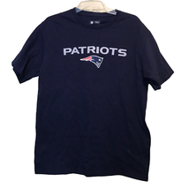 New England Patriots T-Shirt Size Medium NFL Team Apparel Navy Blue SS C... - $13.09