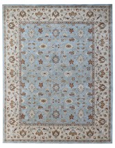 Malika Porcelain Blue Parsian Style Handmade Tufted 100% Woolen Area Rugs/Carpet - £131.38 GBP+