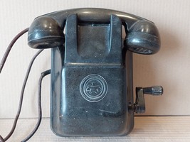 Téléphone mural noir en bakélite de l&#39;URSS. Original de l&#39;Union soviétique.... - £92.72 GBP