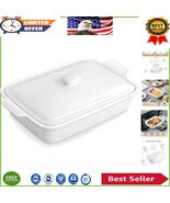 Elegant 13 x 9 Porcelain Casserole Dish with Non-stick Lid for Everyday Use - $1,695.83 MXN