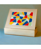 Caja blanca de madera decorada con mosaico estilo trencadís catalán (Gau... - $2,558.23 MXN