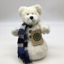 Boyds Bears Snow Bear 1990 W/ tags 11&quot; H Christmas Winter Plush Posable ... - $12.00