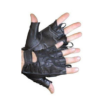 Vance Leather Fingerless Gloves with Gel Palm - £29.23 GBP