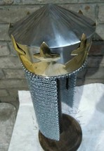 Queen Armor Medieval King Arthur Roman Wearable Helmet Reenactment 18 Gauge - £43.61 GBP