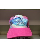 Miami Beach Pink Snap Back Trucker Hat - £6.30 GBP