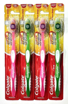 4 Pack Colgate Super Shine Toothbrushes Help Remove Stain Medium Bristles - $21.99