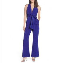 Harlyn YR-5085 Tie Waist Sleeveless Jumpsuit SZ M Blue - $1,174.17 MXN