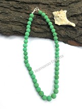Lava green 8x8 mm Beads Elastic Collar Adjustable an-105 - £7.02 GBP