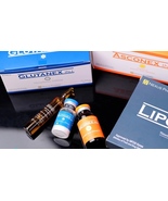 Full set Glutanex 1200mg Glutathione Lipoticin 300mg Asconex 10g Vitamin... - £220.33 GBP