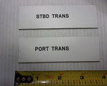 Boat  Tag Name Plate, PORT Trans and STBD Trans 4&quot;x1-1/4&quot; - £7.78 GBP