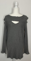 Devotion by Cyrus NWT Women’s Cutout Knit Long Sleeve Sweater XL Grey L3 - £13.96 GBP