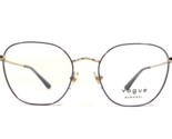 Vogue Eyeglasses Frames VO4178 5140 Purple Gold Oversized Wire Rim 50-18... - $55.88