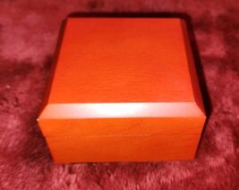 Wooden Square Earrings Watch Trinket Holding Box 4x4x2.5 Inch Storage Je... - $9.99