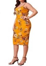 Shein L  size 8/10  yellow floral Maxi dress - $8.99