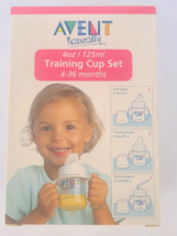 Philips Avent Naturally Training Cup Set 4 oz 4-36 Mo Baby Sippy Spout Straw NEW - £8.89 GBP