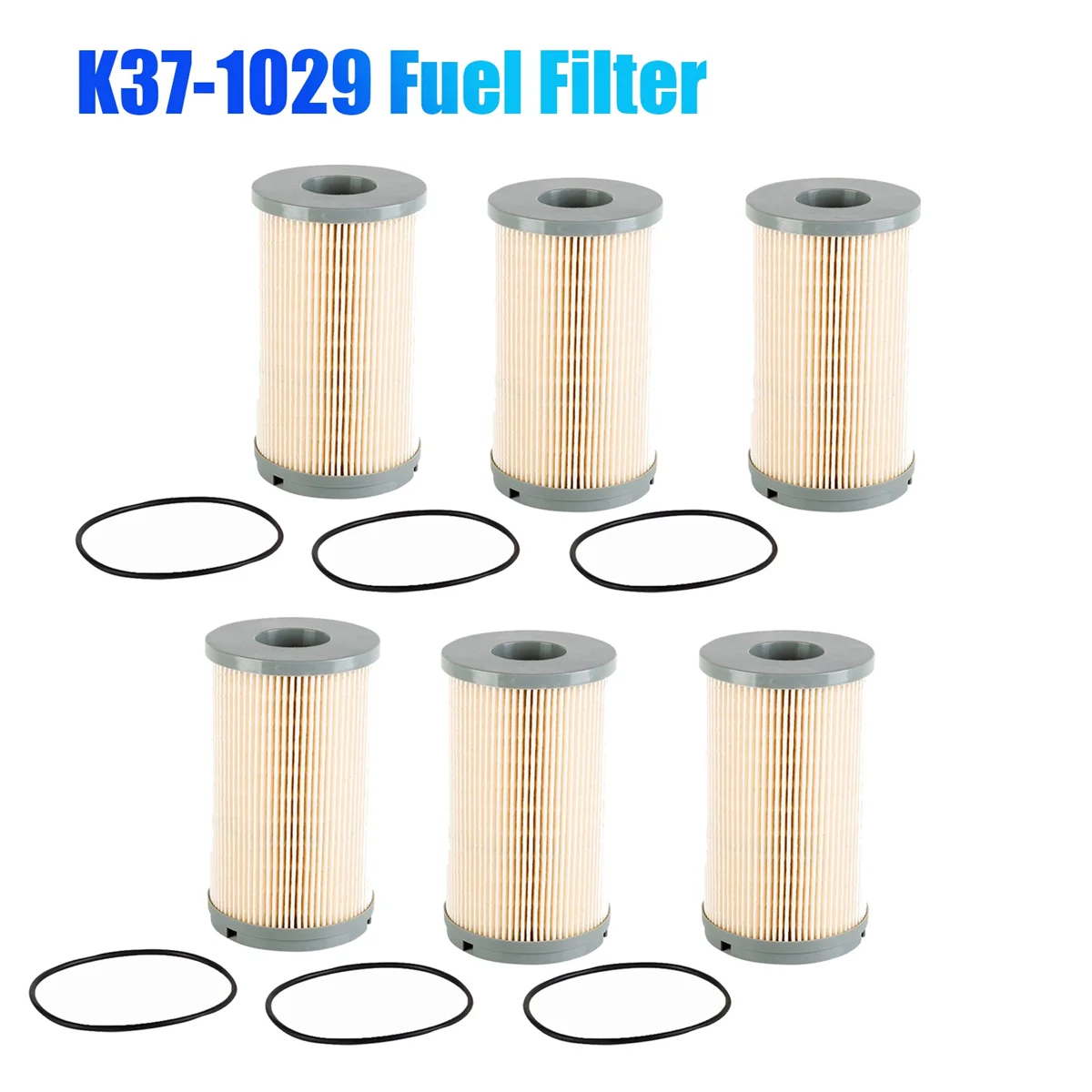 6Pcs/Lot K37-1029 Fuel Filter Fit for Peterbilt Kenworth FS20172 K37-1012 K37-10 - £397.56 GBP