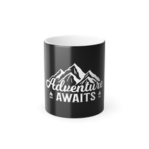Adventure Awaits Color Morphing Mug: 11oz Personalized Heat-Reactive Ceramic Cup - £14.58 GBP