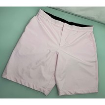 Nike Golf Dri Fit Men Shorts Pink Elastic Waist Stretch Standard Fit Size 40 - £19.32 GBP