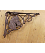Cast Iron WESTERN Style HORSE HEAD Brackets Garden Corner Brace Shelf Br... - $18.99