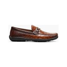 Stacy Adams Embrey Moc Toe Bit Slip-On Dress Shoes Cognac 25703-221 image 2