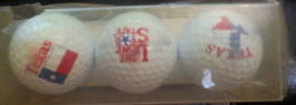 State of Texas Lone Star printed Vintage Spalding Golf Ball set of 3 New - $9.49