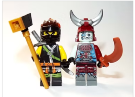 Minifigure Custom Toy Figure Cole and Blizzard Swordsman Ninjago set of 2 - $225.25 MXN