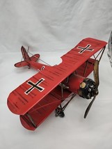 Vintage Handmade WWI German Biplane Red Baron 12&quot; - £47.42 GBP