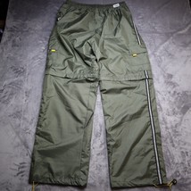 Dunk Sport Pants Mens XL Green Convertible Zip Shorts Outdoors Lined Ath... - $29.68