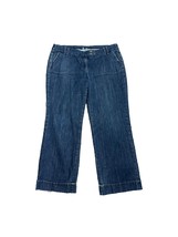 Boden Jeans Womens Size 12L Cuffed Cropped Denim Stretch Casual Flaw - $18.81