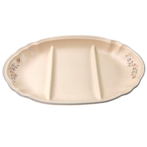 Pfaltzgraff Remembrance 3 Section Dish Tray Vegetable Discontinued Farmh... - $27.89