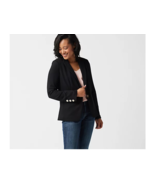 Laurie Felt Knit Ponte Blazer, Button Closure, Black, Size 12, A346611 - $610.88 MXN